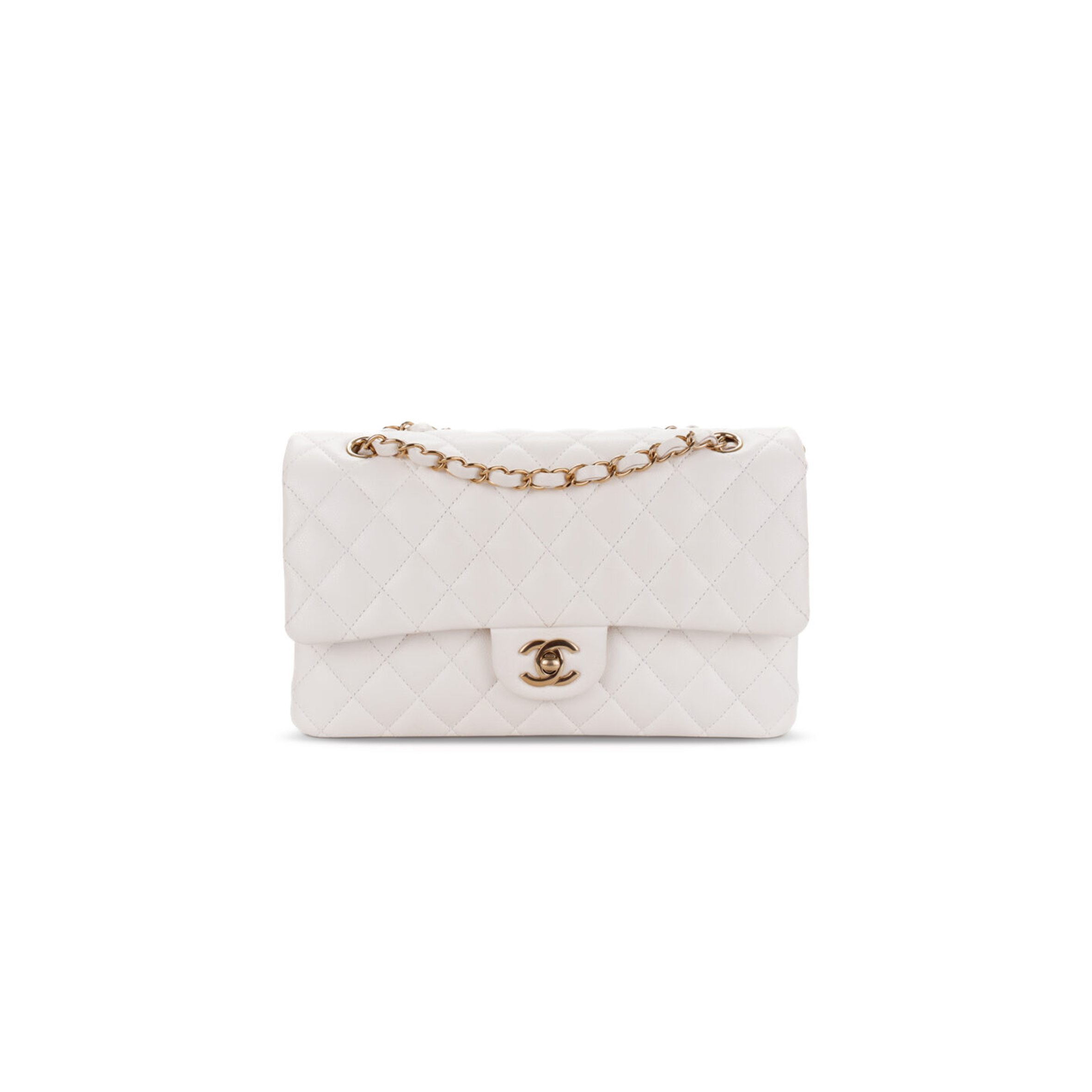 CHANEL QUILTED CAVIAR MEDIUM CLASSIC DOUBLE FLAP A01112 (25.5*15.5*6.5cm)